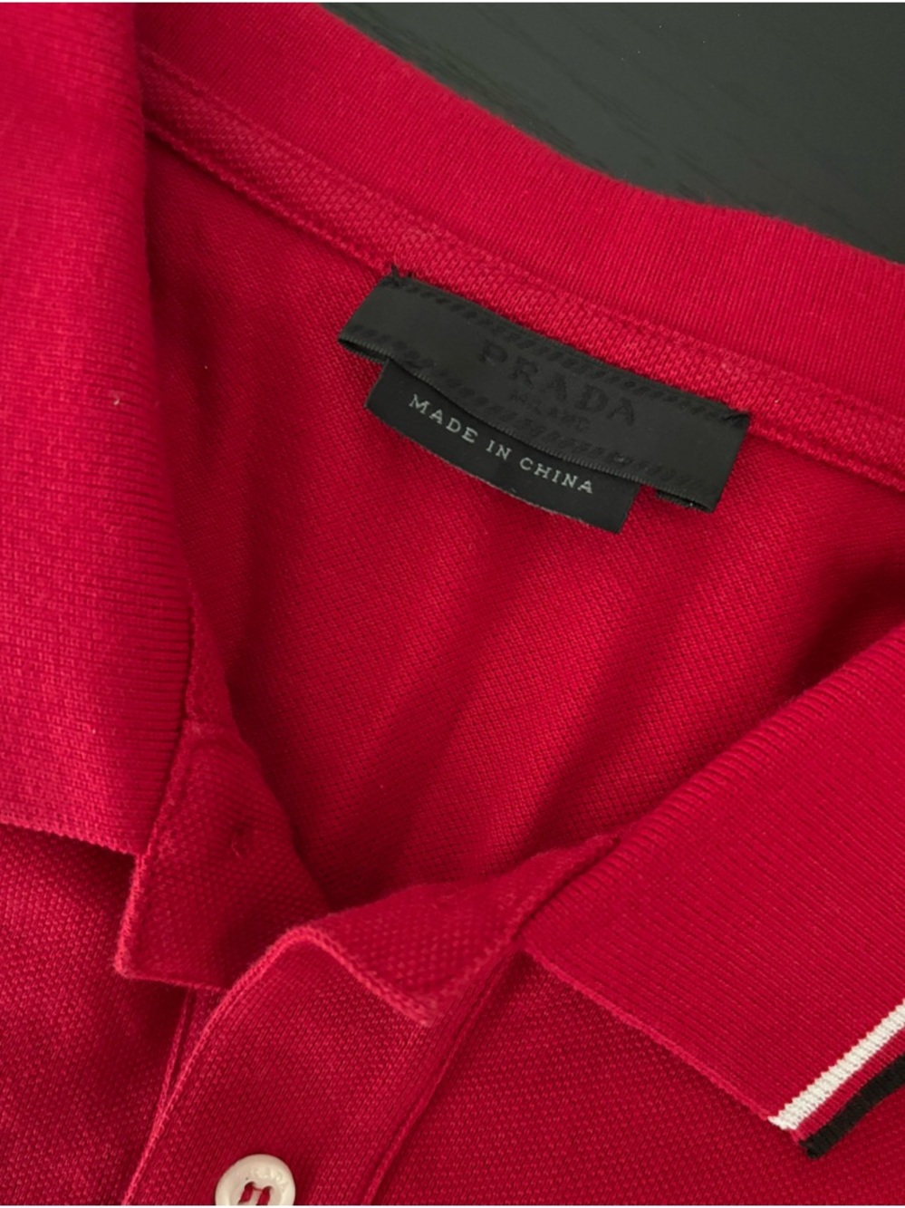 Prada Red Men’s Polo Shirt - Sz XL - Picture 3 of 5